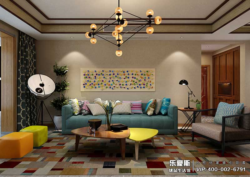 天山世界之門U米公園新中式混搭風(fēng)格裝修效果圖