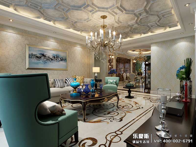 帝華水岸180平米歐式新古典風格裝修效果圖