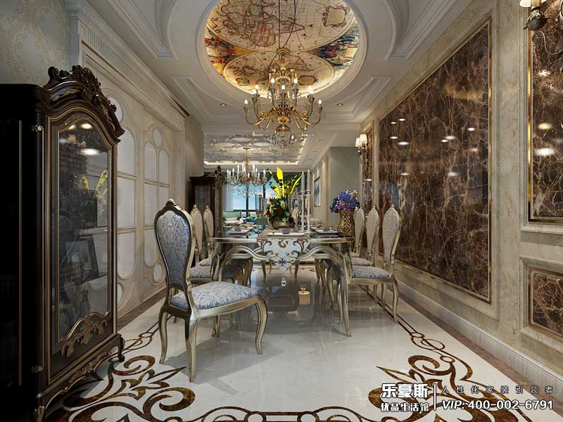 帝華水岸180平米歐式新古典風格裝修效果圖