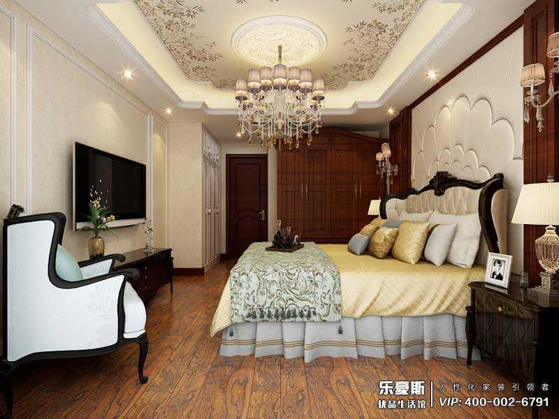 泰豐觀湖160平米美式風格裝修效果圖