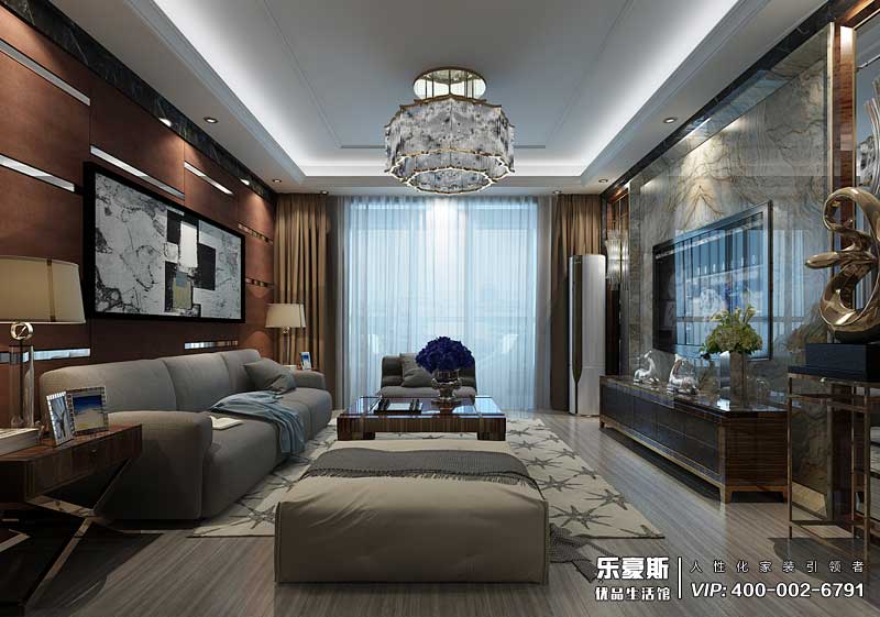 觀峰嘉邸后現(xiàn)代風(fēng)格裝修效果圖