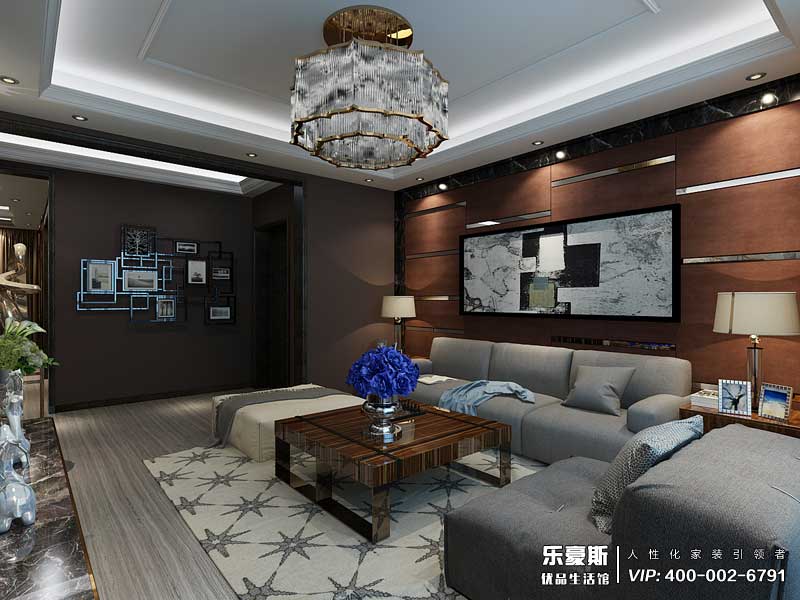 觀峰嘉邸后現(xiàn)代風(fēng)格裝修效果圖