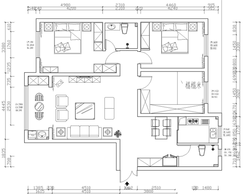 天海譽(yù)天下/簡(jiǎn)約美式/95㎡/兩室兩廳