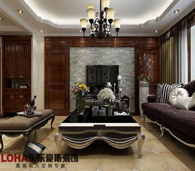 秀水名邸140平米三室田園風(fēng)格效果圖