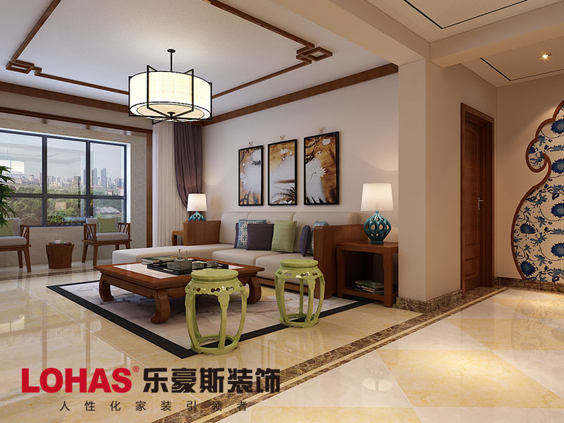 翰唐124平米四室新中式風(fēng)格效果圖 翰唐124平米四室新中式風(fēng)格效果圖