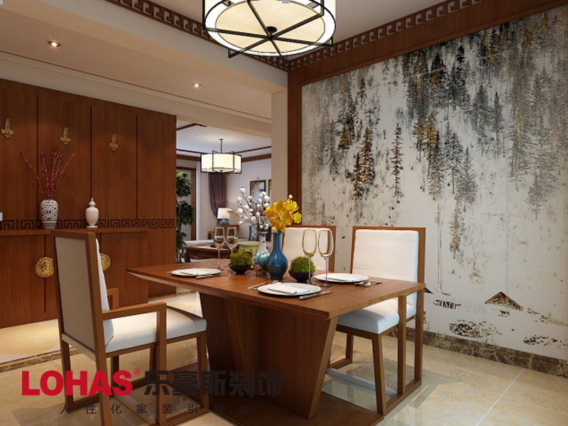 翰唐124平米四室新中式風(fēng)格效果圖 翰唐124平米四室新中式風(fēng)格效果圖