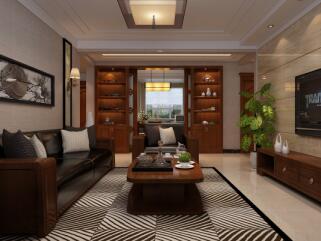 盛邦大都會139平米四室新中式風格