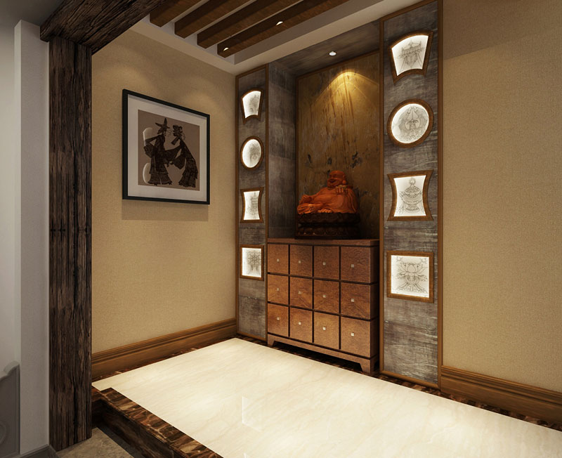 七十九號(hào)院小區(qū)148平米三室兩廳新中風(fēng)格