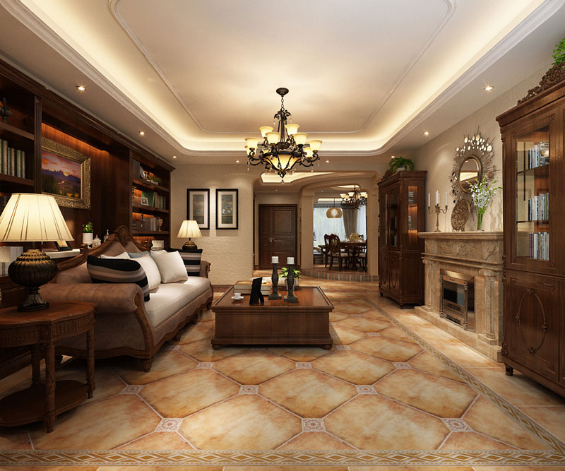 藍(lán)山印象148㎡三室兩廳美式風(fēng)格