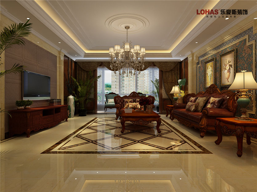 陽光東尚400平米美式裝修