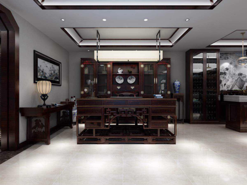 原河名墅400平米別墅新中式風格