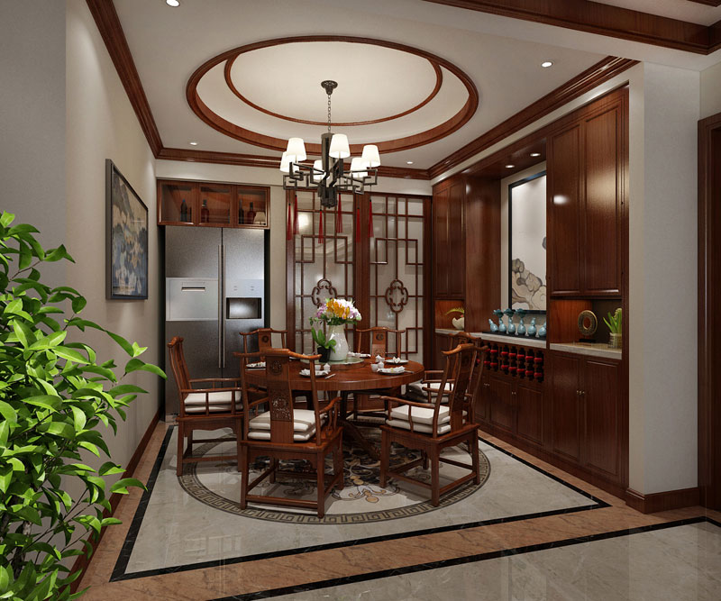 碧景苑171平米三室兩廳二衛(wèi)中式風格