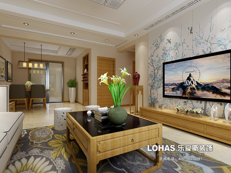 啟銳園三室兩廳135㎡新中式風(fēng)格