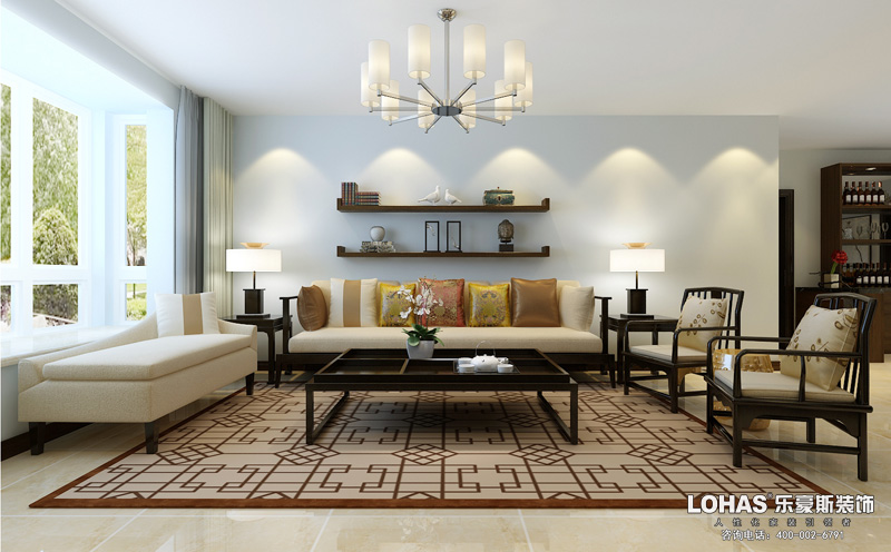 天下玉苑四室兩廳229㎡新中式風(fēng)格裝修案例