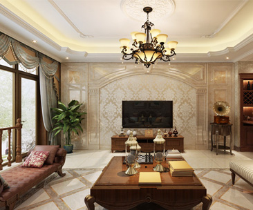 秦皇半島200平美式風格裝修案例
