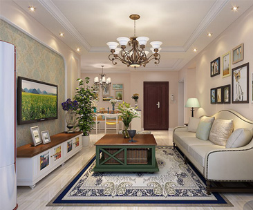 啟銳園103平米三室一廳美式風格裝修