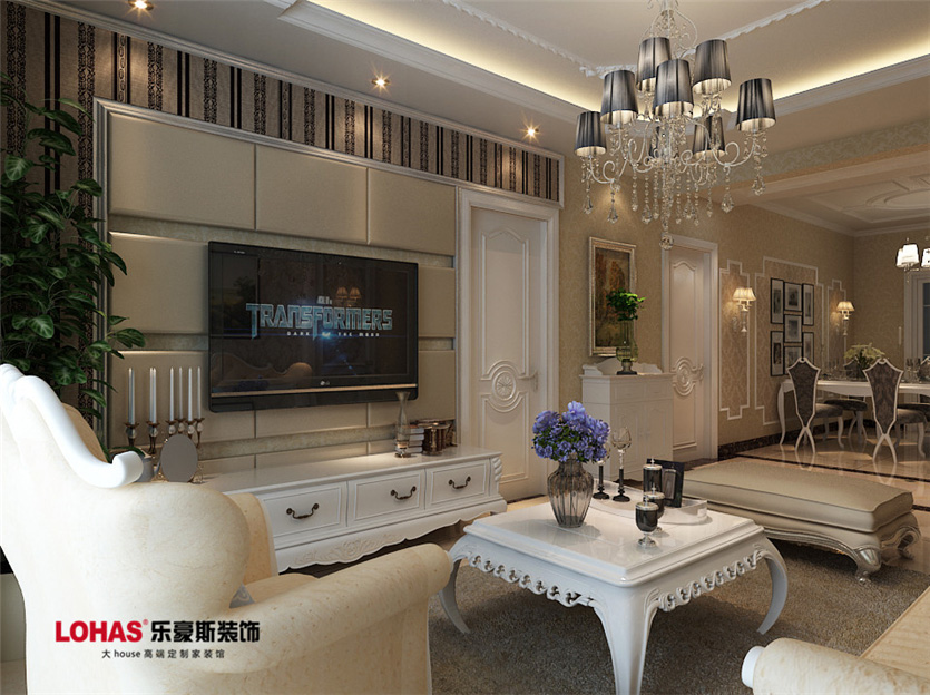 昆侖·正和苑135平歐式風(fēng)格裝修效果圖