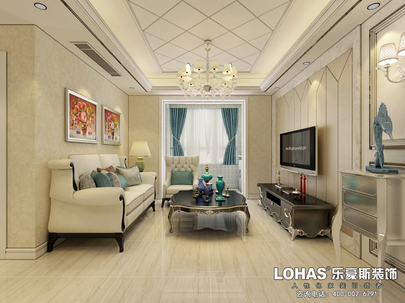 保利拉菲兩室兩廳89平后奢風格