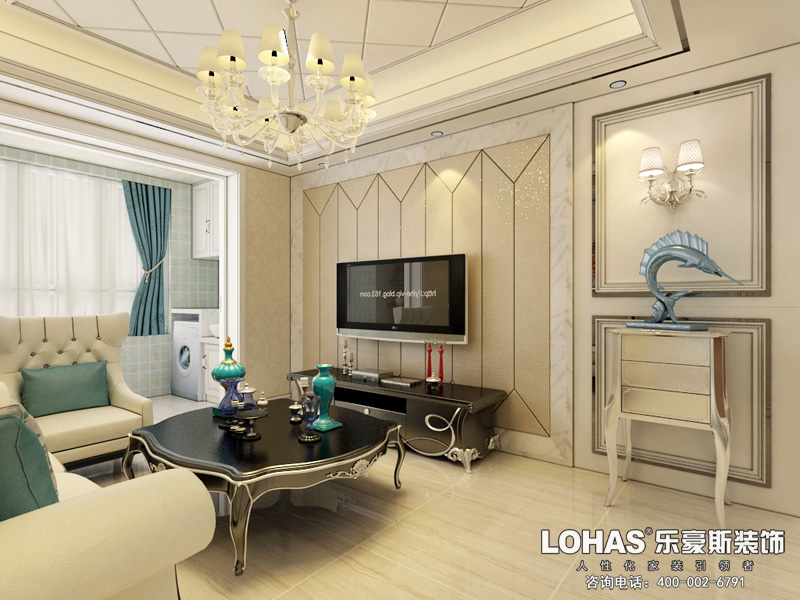 保利拉菲兩室兩廳89平后奢風格