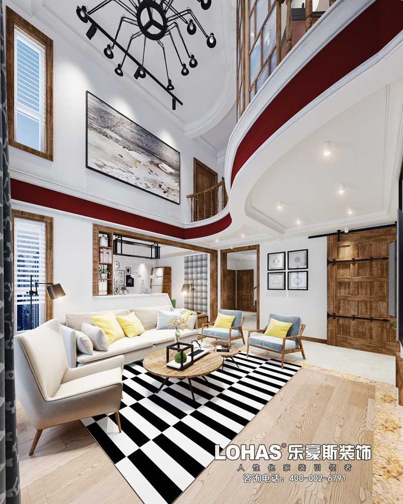 卓達明郡200平米越層北歐風(fēng)格