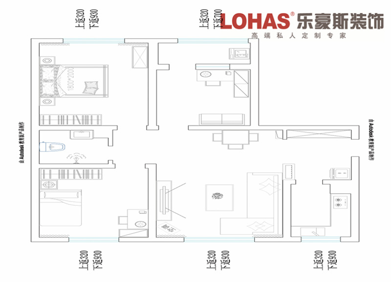東風(fēng)小區(qū)三室兩廳裝修效果圖