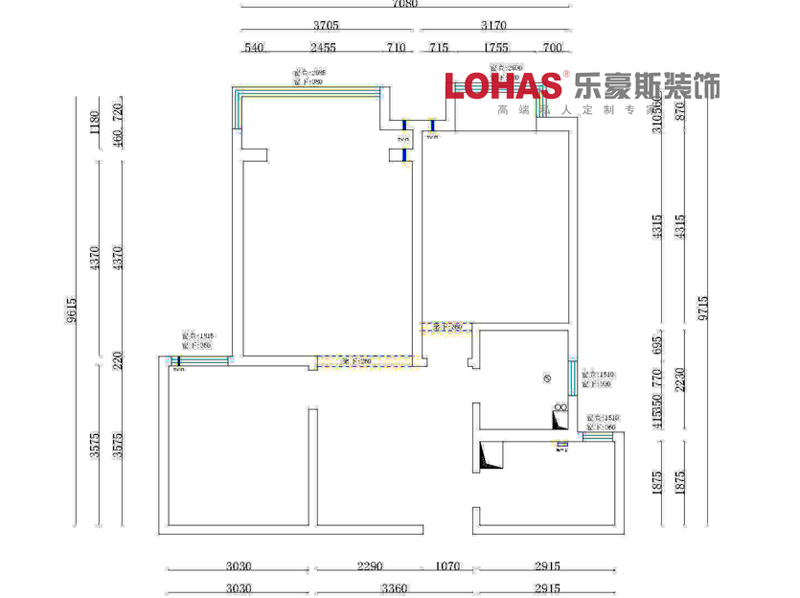 泰豐觀湖92平兩室兩廳現(xiàn)代簡(jiǎn)約裝修效果圖