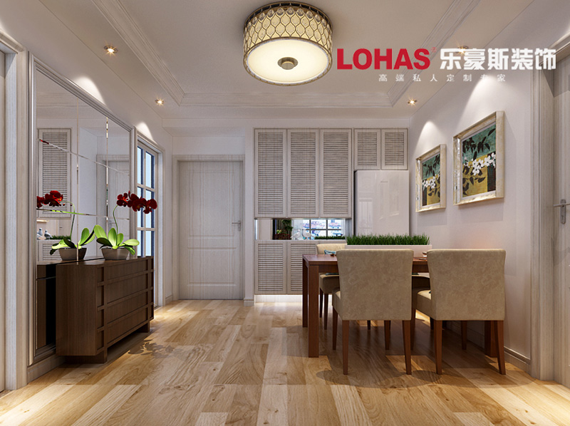 泰豐觀湖92平兩室兩廳現(xiàn)代簡(jiǎn)約裝修效果圖