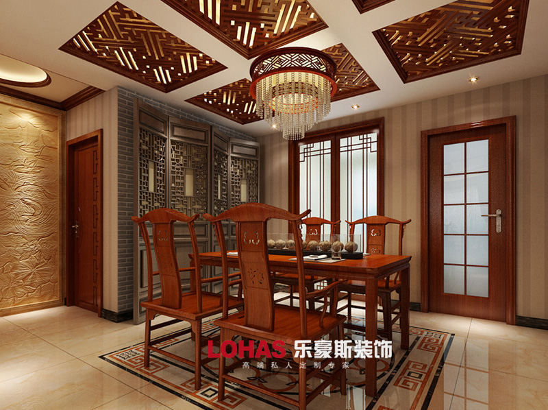 翠堤春曉94平三室兩廳兩衛(wèi)中式裝修風(fēng)格效果圖