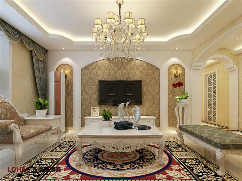 瀚唐137平簡歐裝修效果圖