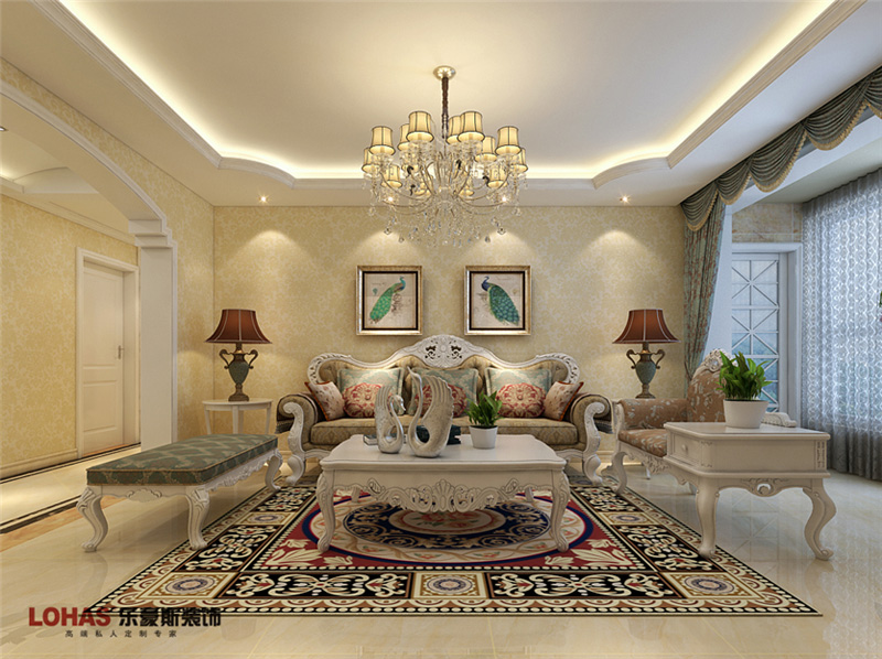 瀚唐137平簡歐裝修效果圖