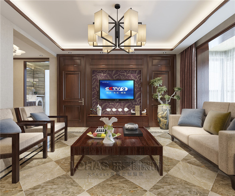 匯景花園新中式裝修效果圖