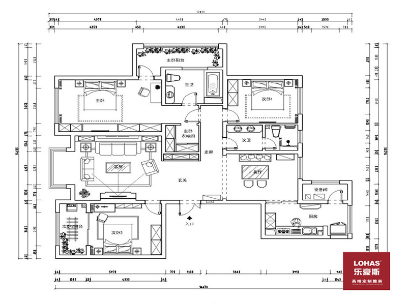 新源燕府186平美式田園風格 新源燕府186平美式田園風格