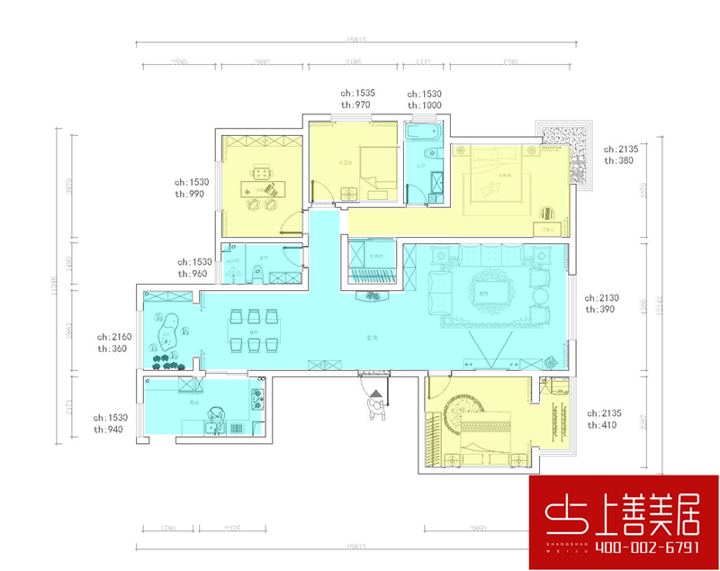 綠朗時光170平四室兩廳簡歐風(fēng)格裝修效果圖 綠朗時光170平四室兩廳簡歐風(fēng)格裝修效果圖