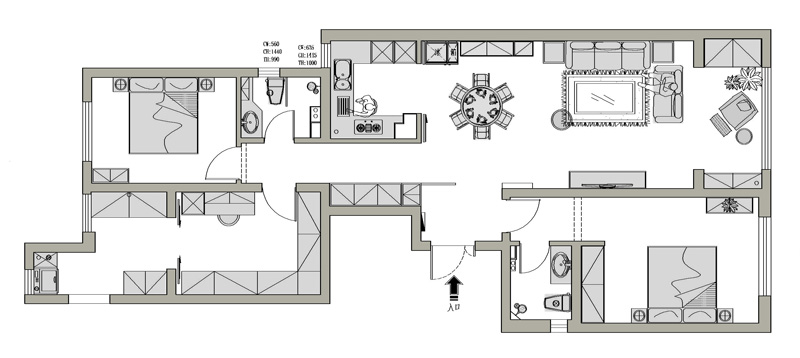 奧克蘭風(fēng)情小鎮(zhèn)/140平/北歐