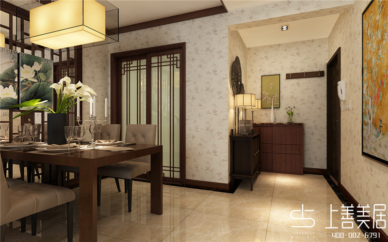 時光園99平兩室兩廳現(xiàn)代中式風(fēng)格裝修效果圖