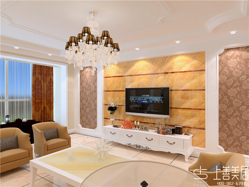 卓達(dá)星辰花園160平三室兩廳簡(jiǎn)歐風(fēng)格裝修效果圖