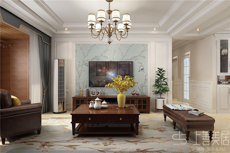 保利拉菲朗菲園147平美式裝修效果圖