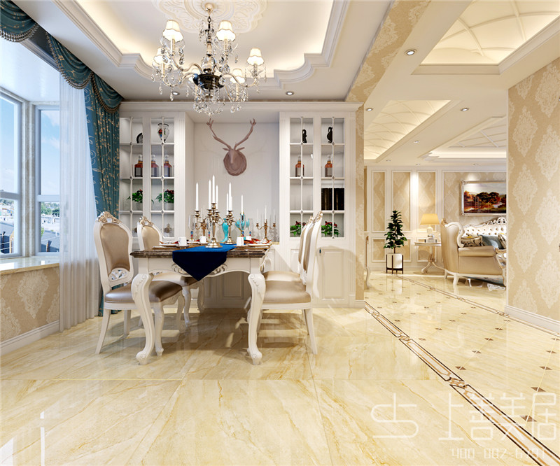 龍溪城138平三室兩廳歐式風格裝修效果圖