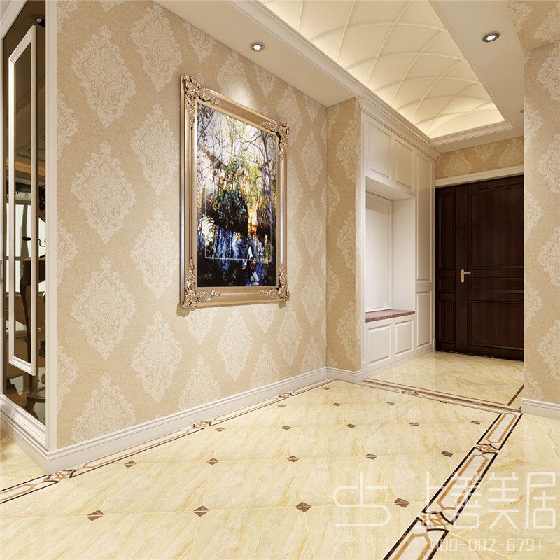 龍溪城138平三室兩廳歐式風格裝修效果圖