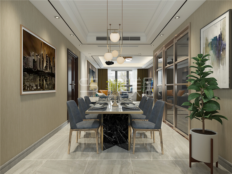 榮盛華府160平現(xiàn)代風格