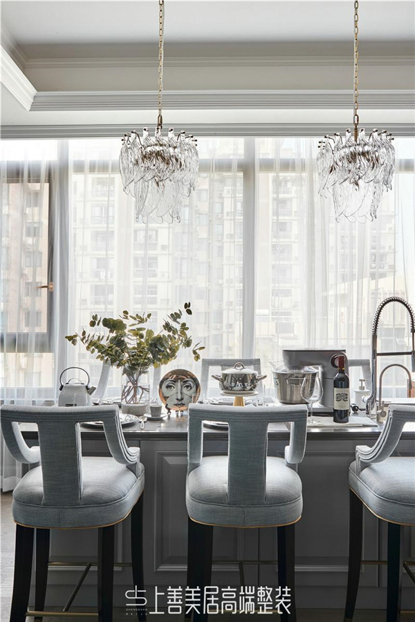 正定自建別墅326平美式裝修效果圖