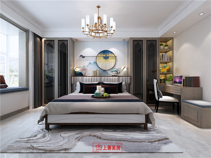 帝王國(guó)際160平米新中式效果圖