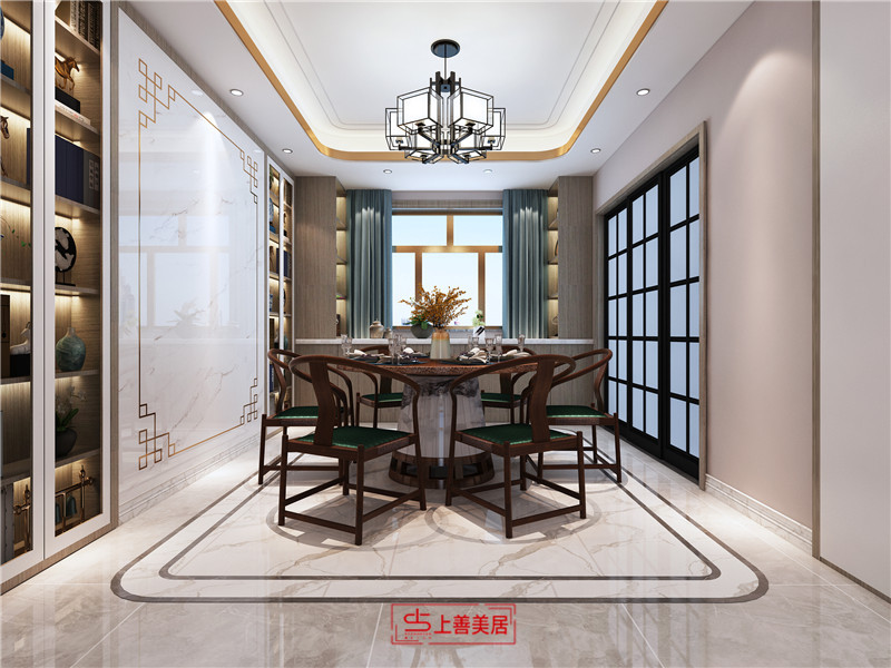 帝王國(guó)際160平米新中式效果圖