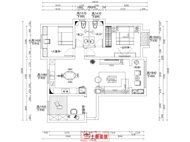 東勝紫御府/118㎡/現(xiàn)代