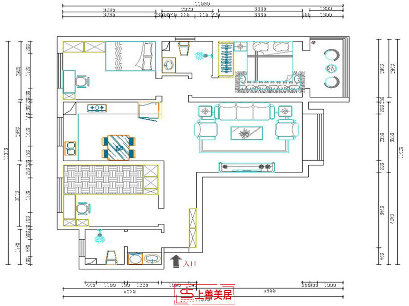 榮盛城/121㎡/美式