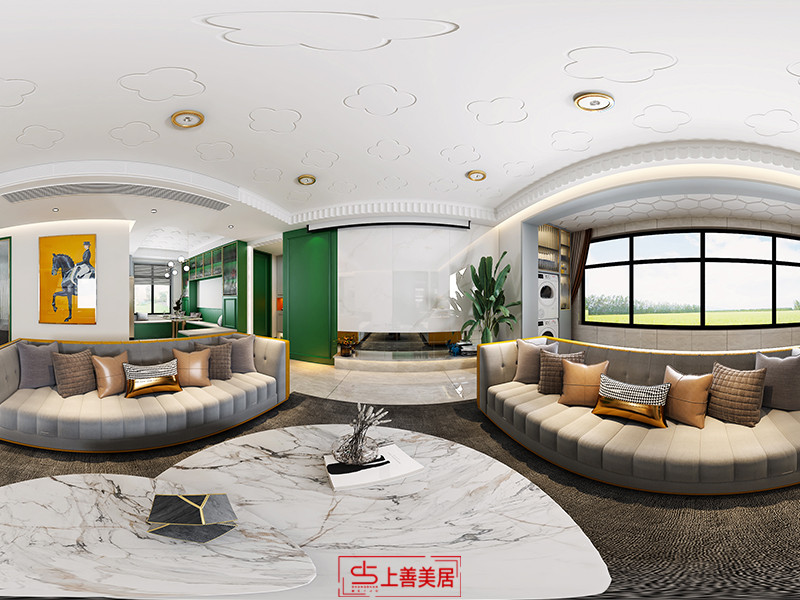 金輝優(yōu)步大道143平簡(jiǎn)美風(fēng)格客廳