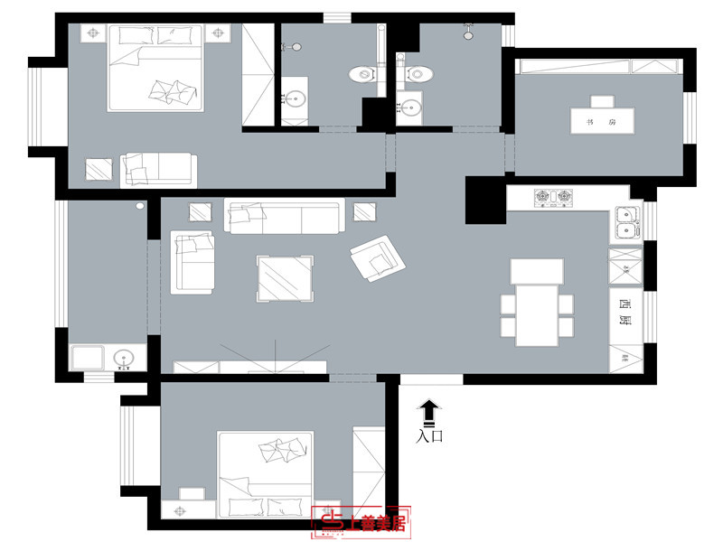 福美十號院/輕奢風(fēng)格/128㎡