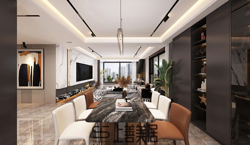 瑞凝府211㎡四室兩廳裝修設(shè)計