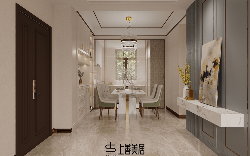 德賢華府160平簡(jiǎn)歐風(fēng)格裝修設(shè)計(jì)1