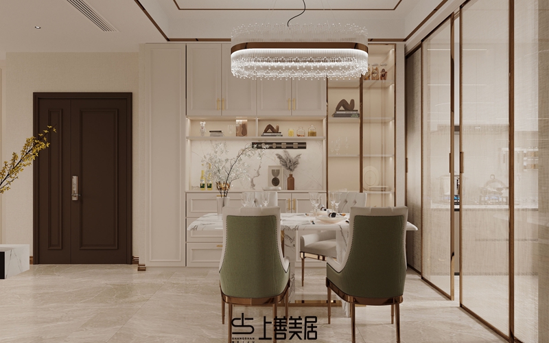 德賢華府160平簡(jiǎn)歐風(fēng)格裝修設(shè)計(jì)3